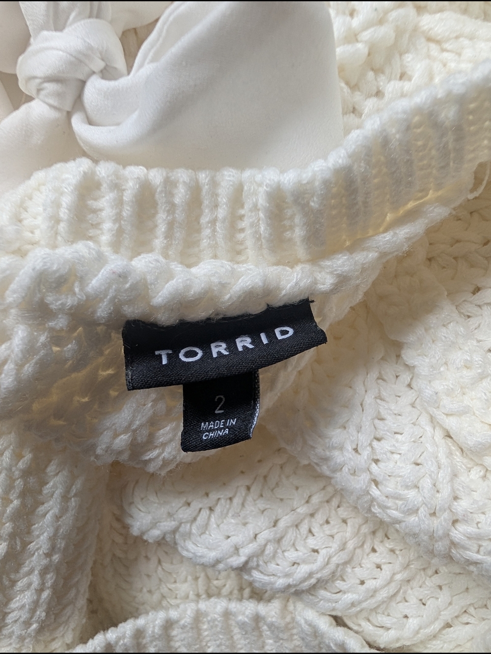 Torrid Cable Tie Back Sweater - Picture 8 of 8
